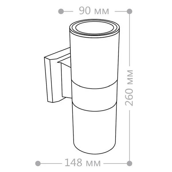 Светильник садово-парковый Feron DH0702, на стену вверх/вниз, 18W 2*E27 230V, серый — фото 6
