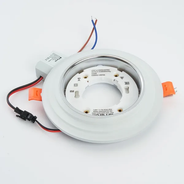 Светильник встр. с белой LED подсветкой Feron CD5023 потолочный GX53 без лампы, матовый круг — фото 5