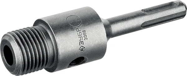 Державка для бур коронки с хвостовиком SDS Plus, L-100мм,резьба М22,конусное крепление центрир сверла ЗУБР — фото 2