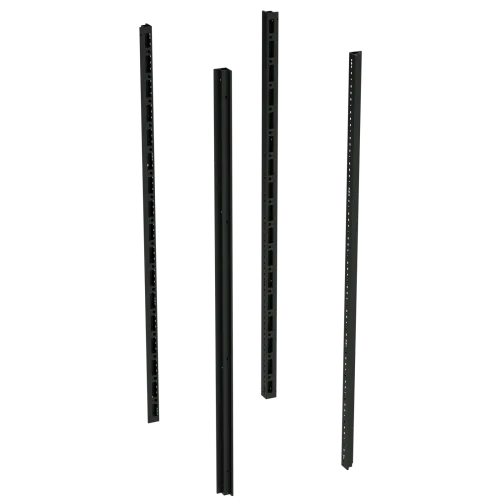 Стойки вертикальные для напольных 19" IT-корпусов ДКС серии CQE, В=1400мм, без дополнительных креплений, 4шт, RAL9005 DKC