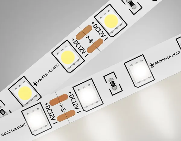 Светодиодная лента GS2002 5050 60Led/ 14.4W m/ 12V IP20 4500K/ 5000*10*1.87mm/ кратность резки 50mm (2 конт.) Ambrella Light