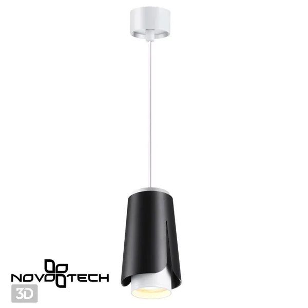 Св-к накл.,провод 2м IP20 GU10 9W 220V TULIP черный NOVOTECH — фото 3