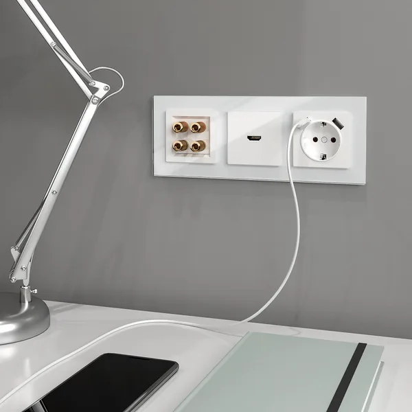 Встраиваемые механизмы Розетка СУ 1-м с 2 USB 5В/2,4А, 2х5В/1,2А, 16А Белый IP20 Werkel — фото 19