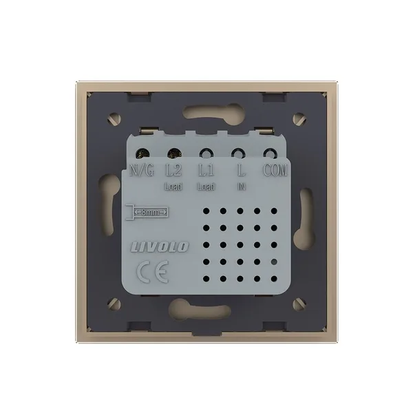 Розетка USB type C+A с блоком питания 36W Livolo 1 пост Золотая VL-C7VUA18W.UC18W-2AP — фото 4