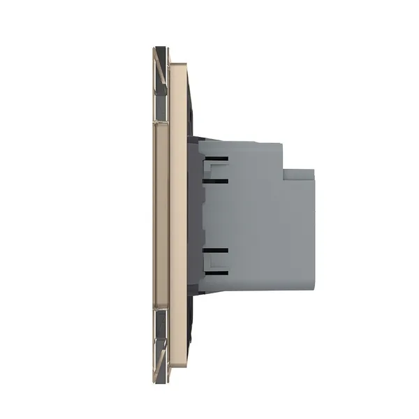 Розетка USB type C+A с блоком питания 36W Livolo 1 пост Золотая VL-C7VUA18W.UC18W-2AP — фото 3
