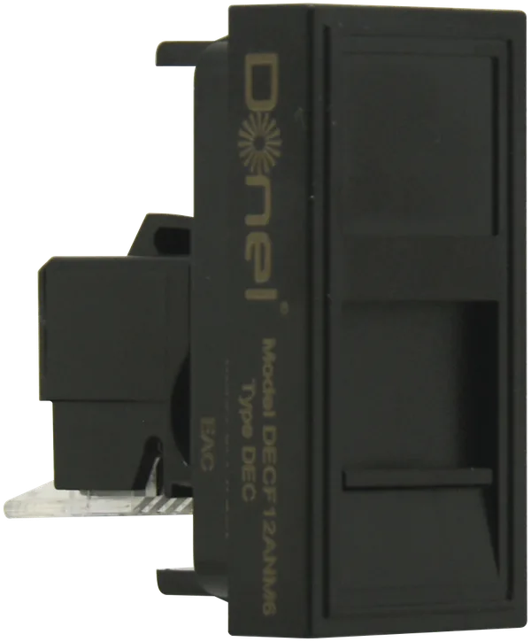 Donel Розетка DEC RJ45 UTP кат.6, 1мод., черн. матовая (22.5х45мм) — фото 2