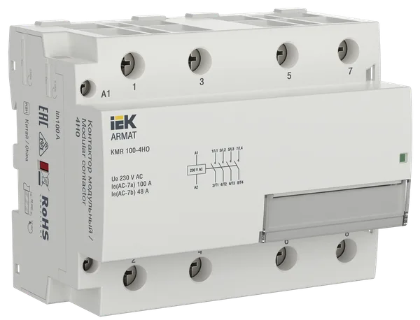 Контактор модульный KMR 100А 230В AC 4НО ARMAT IEK