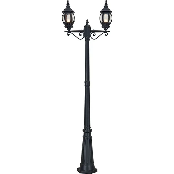 Светильник садово-парковый Feron 8114/PL8114 столб 2*100W E27 230V, черный