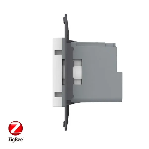 Розетка ZigBee (Wi-Fi) с з/з с защитными шторками 16A, цвет белый (механизм) Livolo — фото 3