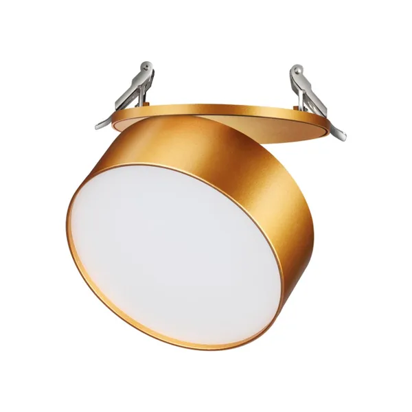 Св-к встр.св/д IP20 LED 24W 4000K 2100Лм 100-265V матовое золото PROMETA NOVOTECH