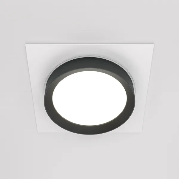 Встраиваемый светильник 1*GX53 15Вт Бело-черный IP20 Downlight DL086-GX53-SQ-WB Technical Maytoni — фото 4