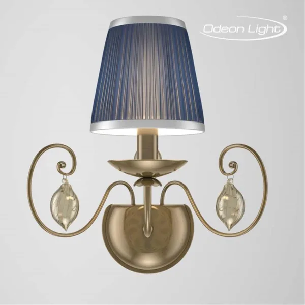 Бра IP20 E14 40W 220V NIAGARA бронза/ткань/стекло ODEON LIGHT — фото 4