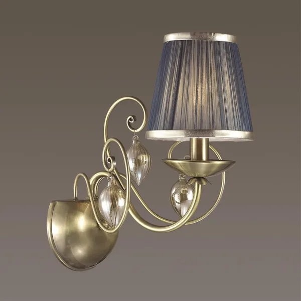 Бра IP20 E14 40W 220V NIAGARA бронза/ткань/стекло ODEON LIGHT — фото 3