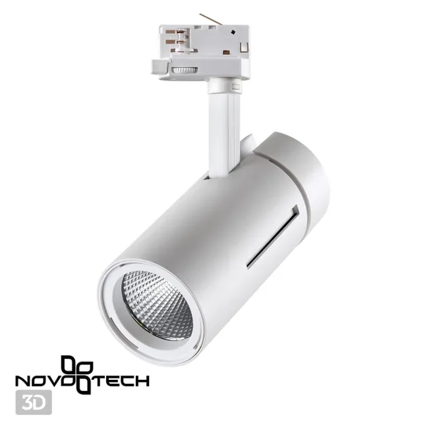 Трехфазный трековый cветильник IP20 LED 4000K 30W 175-245V DEP белый NOVOTECH — фото 3