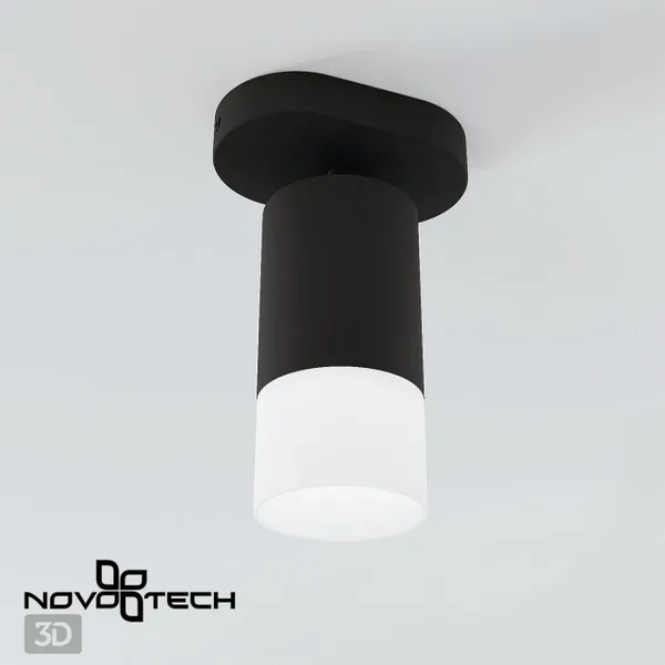 Св-к накл.IP20 GU10 9W 235V FLAX черный NOVOTECH — фото 3
