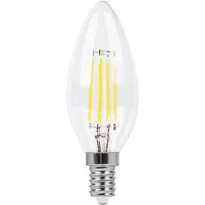 Лампа светодиодная Feron LB-73 Свеча прозрачн. E14 9W 4000K
