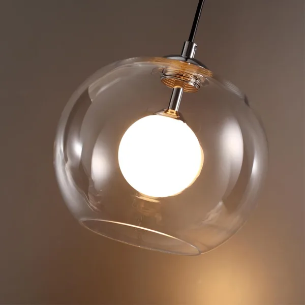 Подвес G9 1*40W LOSTAR хром/белый/прозрачный/стекло D ODEON LIGHT — фото 7