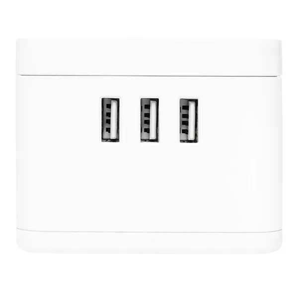 Удлинитель "Куб" 2 гнезда 3USB 2,4А+зарядное устройство 1,3 метра 1мм2 EKF — фото 4