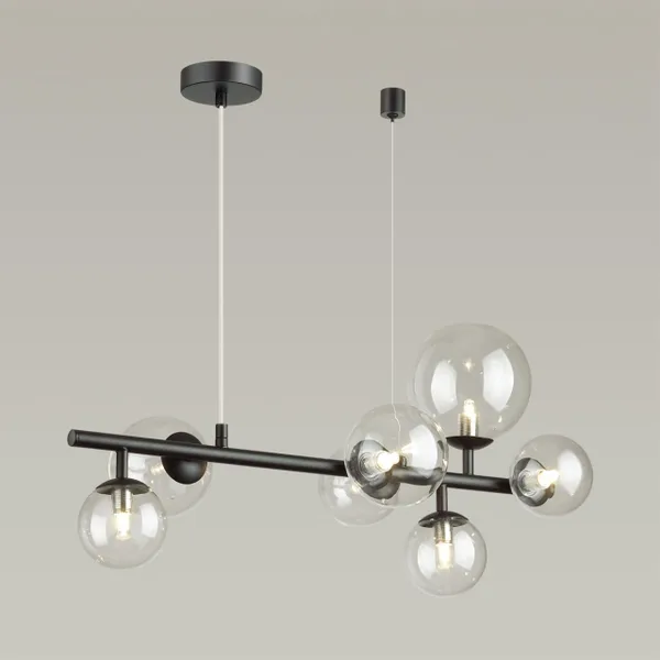 Люстра G9 7*40W TOVI черный/прозрачный ODEON LIGHT — фото 4