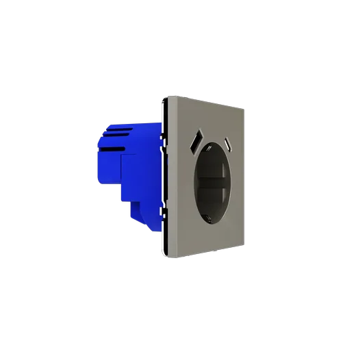 Розетка встраиваемая Voltum S70 с заземлением и защитными шторками, 16А, с USB, A+C, (шелк) — фото 21