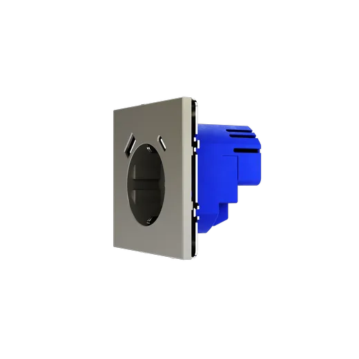 Розетка встраиваемая Voltum S70 с заземлением и защитными шторками, 16А, с USB, A+C, (шелк) — фото 15