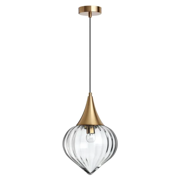 Подвес E14 1*40W KESTA бронзовый/прозрачный/стекло ODEON LIGHT