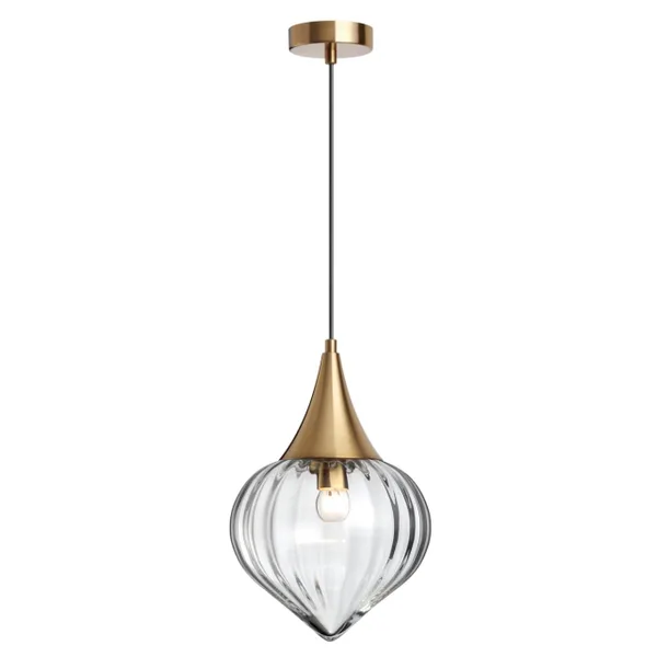 Подвес E14 1*40W KESTA бронзовый/прозрачный/стекло ODEON LIGHT — фото 4
