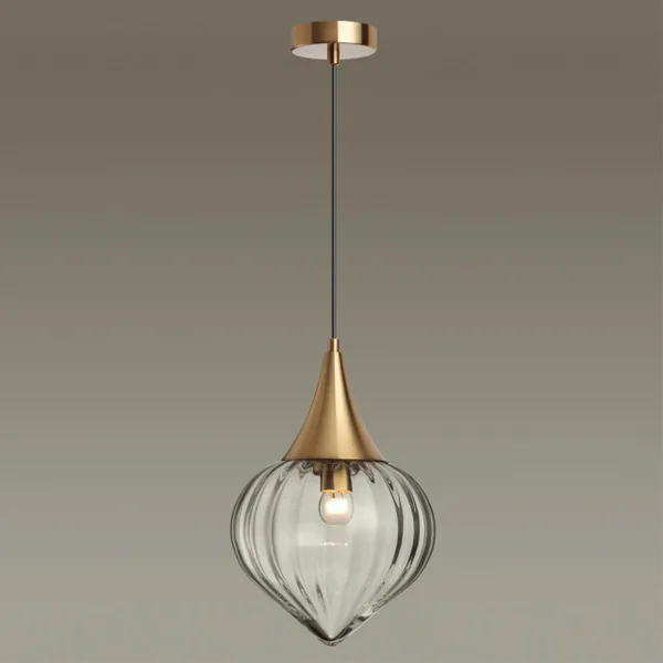 Подвес E14 1*40W KESTA бронзовый/прозрачный/стекло ODEON LIGHT — фото 3