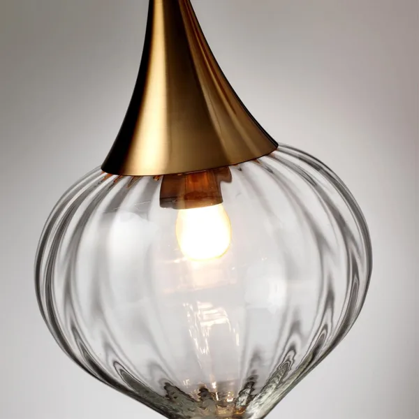 Подвес E14 1*40W KESTA бронзовый/прозрачный/стекло ODEON LIGHT — фото 5
