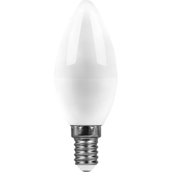 Лампа светодиодная SAFFIT SBC3707 Свеча E14 7W 6400K Feron — фото 2