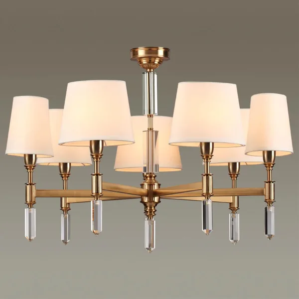 Люстра E14 7*40W LONDON бронзовый/белый/ткань ODEON LIGHT — фото 3