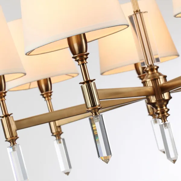 Люстра E14 7*40W LONDON бронзовый/белый/ткань ODEON LIGHT — фото 7
