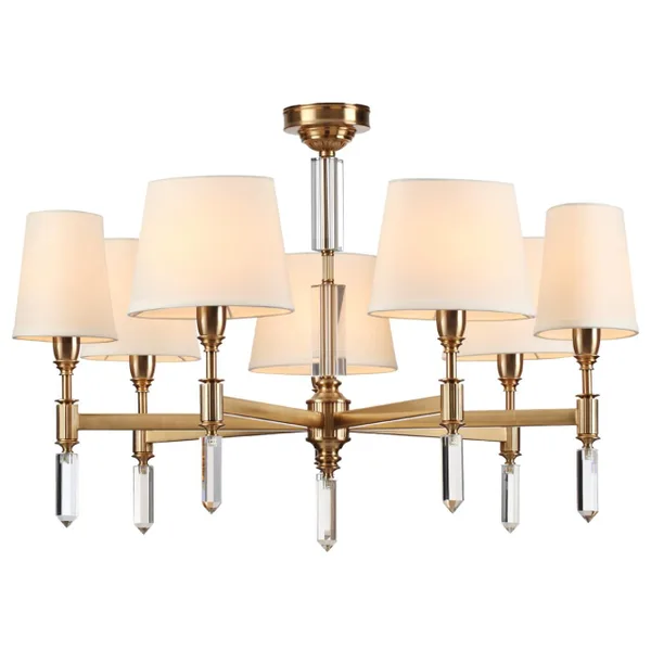 Люстра E14 7*40W LONDON бронзовый/белый/ткань ODEON LIGHT — фото 6