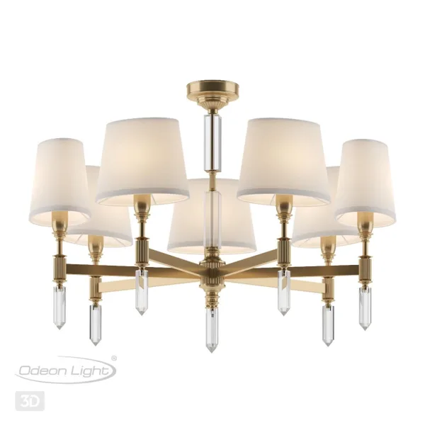 Люстра E14 7*40W LONDON бронзовый/белый/ткань ODEON LIGHT — фото 4