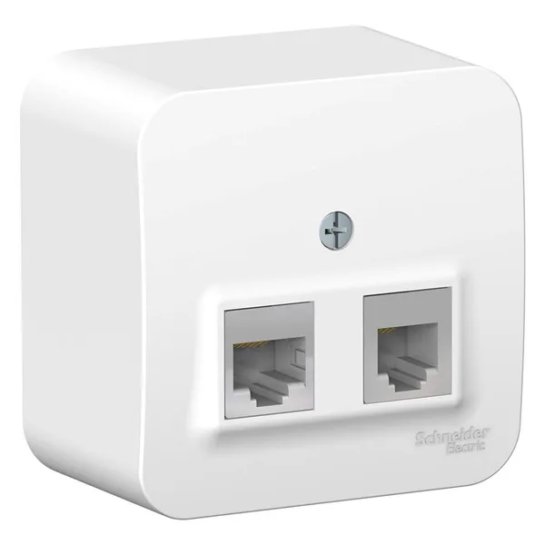 Розетка RJ45 + телефонная (RJ11, RJ12)
