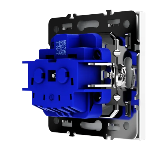 Розетка встраиваемая Voltum S70 с заземлением и защитными шторками, 16А, (белый матовый) — фото 11