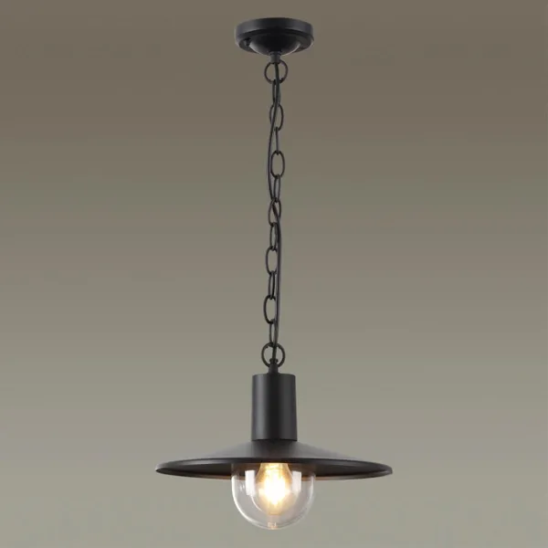 Ландшафтный св-к-подвес E27 1*40W IP44 FURCADIA черный/стекло ODEON LIGHT — фото 3