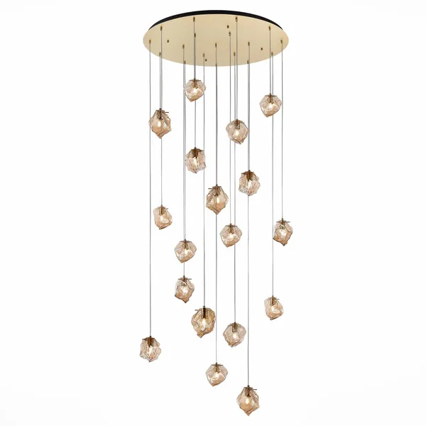 Светильник подвесной Латунь/Янтарный E14 18*40Вт SL1175.303.18 ST LUCE