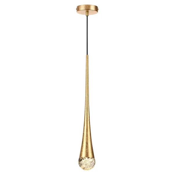 Подвесной св-к IP20 GU10 LED max 6W GOTA прозрачн/золот фольг-ние ODEON LIGHT — фото 5