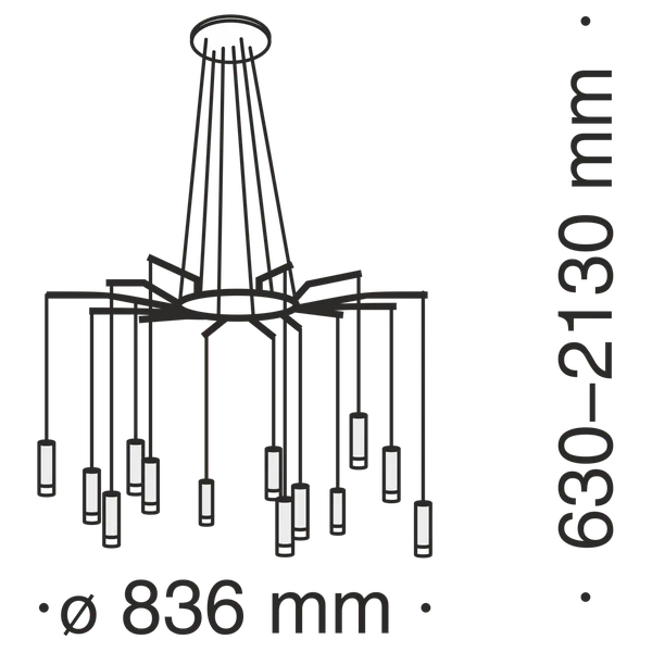 Подвесной светильник 12*G9 6Вт Белый IP20 Davida MOD035PL-12W Technical Maytoni — фото 4