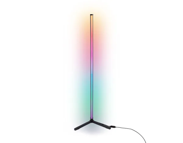 Светильник светодиодный напольный RGB с пультом FL8022 BK черный LED 15W RGB D32*1250 (ПДУ РАДИО 2.4G) Ambrella Light