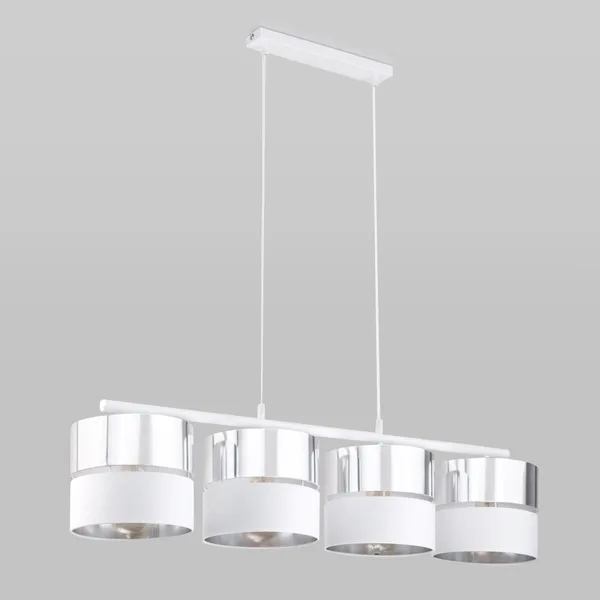 Подвесной светильник 4*E27 60Вт белый IP20 Hilton (4177 Hilton Silver) TK Lighting Eurosvet