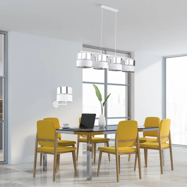 Подвесной светильник 4*E27 60Вт белый IP20 Hilton (4177 Hilton Silver) TK Lighting Eurosvet — фото 2