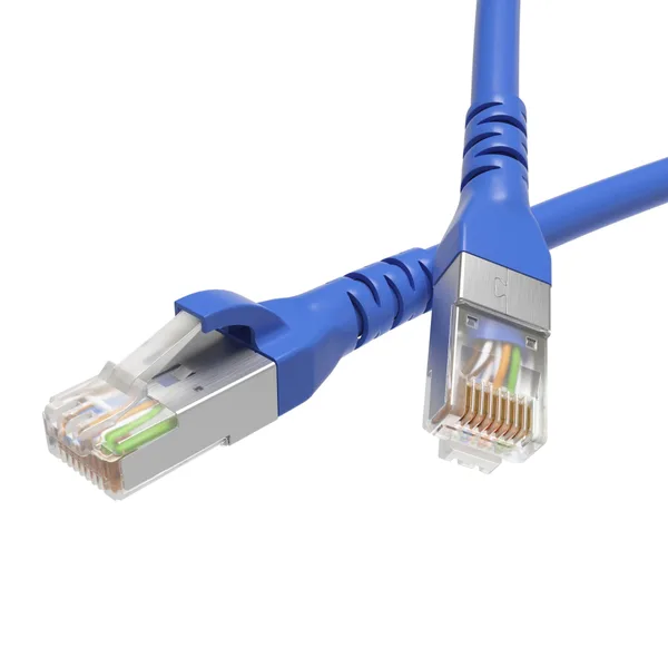 Патч-корд экранированный CAT5E F/UTP 4х2, LSZH, синий, 1.0м DKC