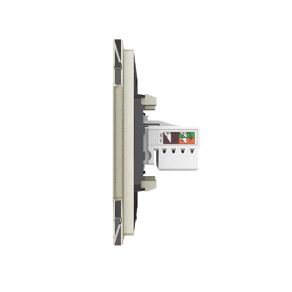 Розетка интернет двойная RJ-45 кат.6 1 пост, цвет жемчужный Livolo — фото 3