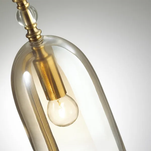 Настольная лампа E14 1*40W BELL бронзовы/коньячный/стекло ODEON LIGHT — фото 6