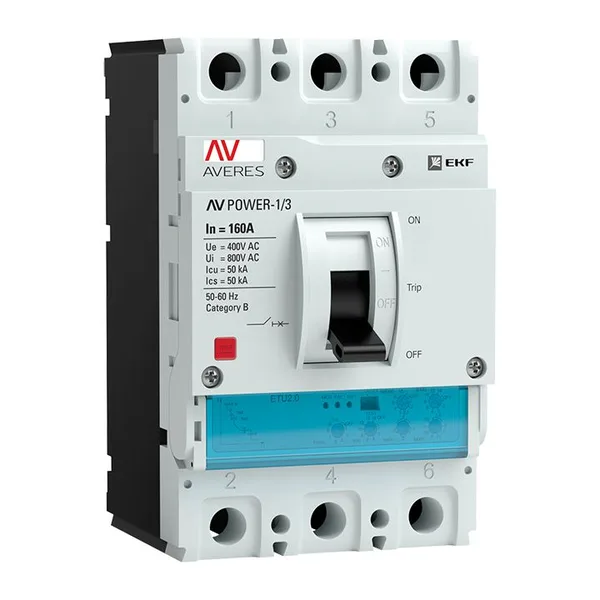 Выключатель автоматический ВА AV POWER-1/3 160А 50кА ETU2.2 EKF