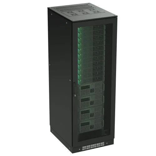 Напольный 19" IT-корпус ДКС серии CQE 42U 800х2000х1200, двери перфорированная+перфорированная, панели для крыши, кабельный ввод,RAL9005 DKC