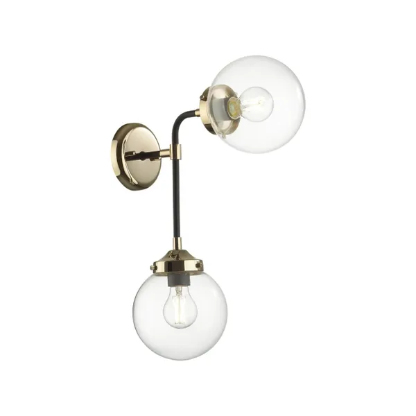 Бра E27 2*40W PRIAMA черный/золотой/прозрачный/стекло ODEON LIGHT — фото 4