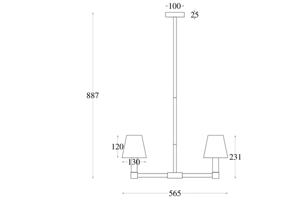 Подвесной светильник 5*E14 40Вт Черный IP20 Tet-a-tet MOD104PL-05B Maytoni — фото 3
